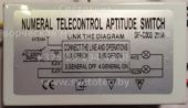 Блок управления DF-C003 211A (Numeral telecontrol aptitude switch)