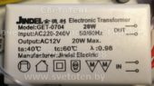 Трансформатор JINDEL GET-0704 20W 02 (Electronic transformer)
